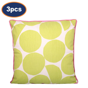 3pc Outdoor Filled Cushion Cover Pink Green