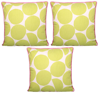 3pc Outdoor Filled Cushion Cover Pink Green