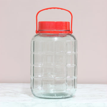 3 Litre Food Pasta Rice Storage Container Glass Jar With Lid & Handle