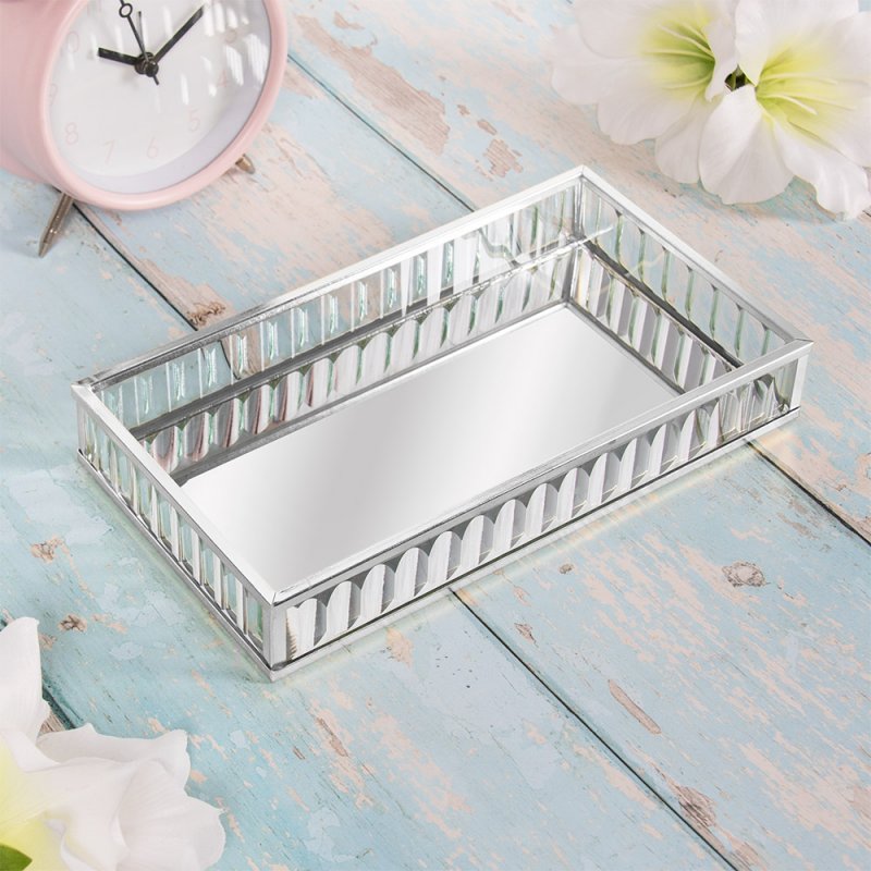 Small Rectangle Mirrored Tray Dressing Table Decorative