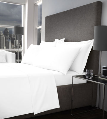 100% Egyptian Cotton 400TC Duvet Cover Set, King, White