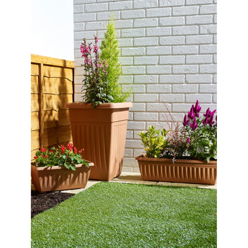 6Pcs 40cm Terracotta Window Box Planter