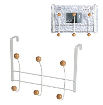 6 Hook Cream Hanging Holder Organiser