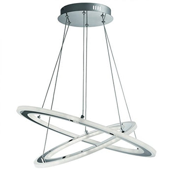 Solexa LED 2 Hoops Chrome Ceiling Pendant Light