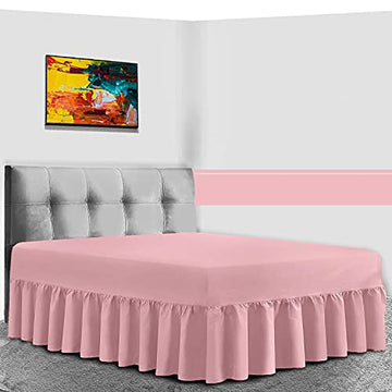24" Deep Pink Luxury Non-Iron Percale Cotton Valance Sheet - King