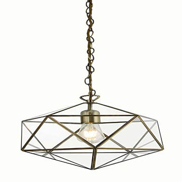 Fairfax Antique Brass & Glass Ceiling Pendant