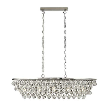 Michelle 5 Lights Chrome & Rain Drop Glass Balls Pendant
