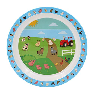 Farm Cartoon Animals Kids Children Plate