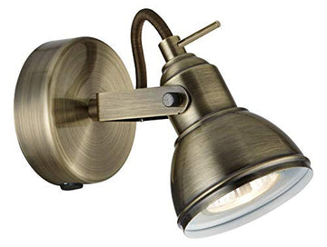 Industrial Antique Brass Spotlight