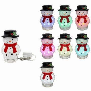 Happy Snowman Lamp Humidifier With 4 10ml Scented Oils Mist