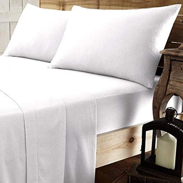 100% Cotton 200TC Hotel Quality Fitted Sheet, King, White