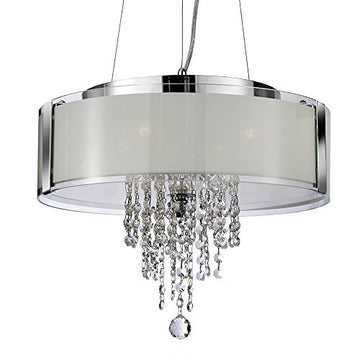 4 Light Chrome Crystal Ball Drops Modern Ceiling Pendant Chandelier