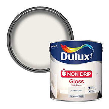 Dulux 2.5L Non-Drip Gloss Pure Brilliant White For Wood & Metal Paint