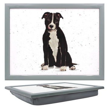 Staffordshire Bull Terrier Dog Cushioned Lap Tray