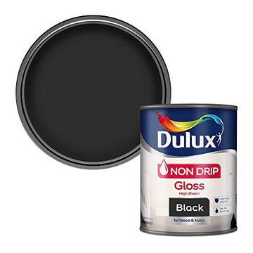 Dulux 750ml Non-Drip Gloss Black For Wood & Metal Paint