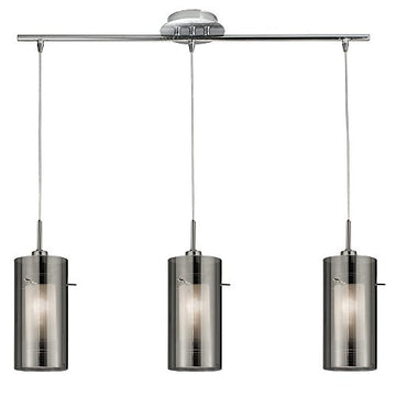 Duo 2 3 Lights Smoked Glass Bar Pendant