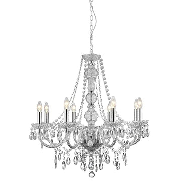 Marie Therese 8 Light Glass & Acrylic Chandelier