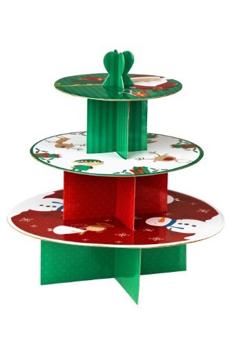 3 Tier Cake Stand Christmas Characters (Cardboard)