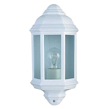 Aluminium Body White Outdoor Half Wall Light