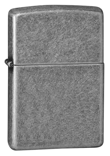Zippo Classic Antique Silver Plate Flame Lighter