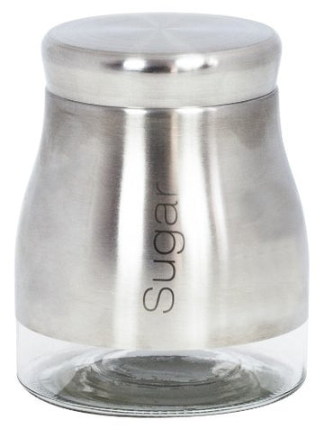 Sabichi 700ml Stainless Steel Glass Sugar Jar