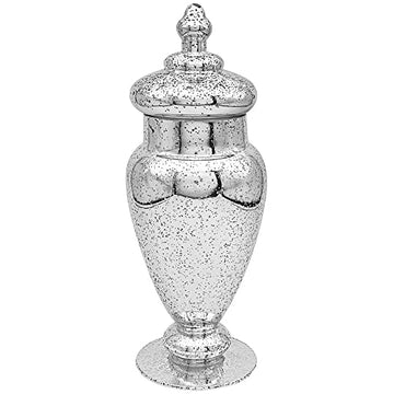 Decorative Glass Vase Silver 40 Cm Flower Arrangement