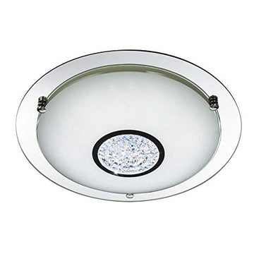 LED Polished Chrome Flush Ceiling Light