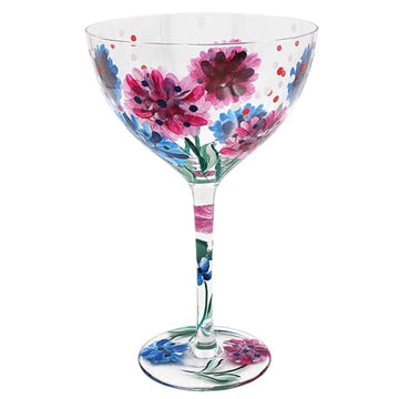 Hydrangeas Floral Cocktail Gin Glass