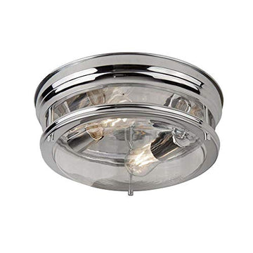 Edinburgh 2 Light Chrome & Acid Glass Ip44 Flush