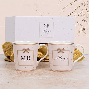 Set of 2 Couple Mr. & Mrs. Ceramic Mug
