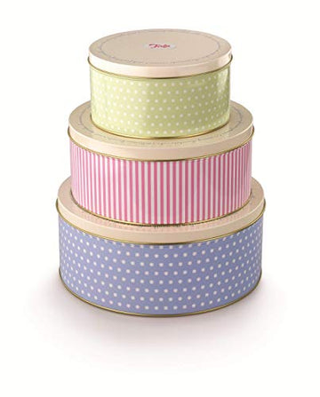 3Pcs Tala Steel Round Cake Tin Containers