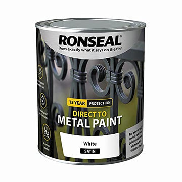 750ml Direct to Metal White Satin Interior Exterior Paint