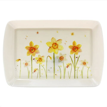 Yellow Daffodils Small Serving Tray