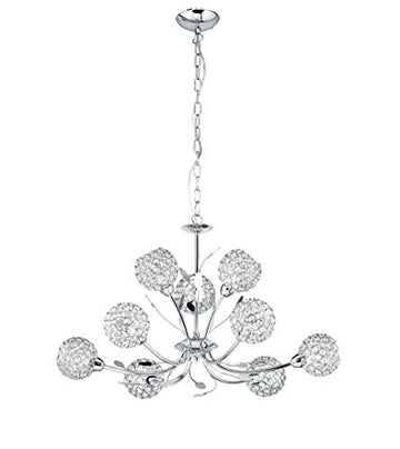 Bellis II 9 Lights Chrome & Clear Glass Chandelier