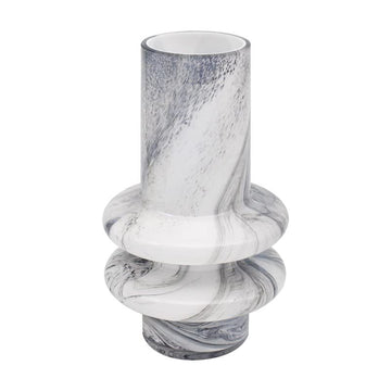 26cm Marble Vase for Flowers White Ceramic Marble