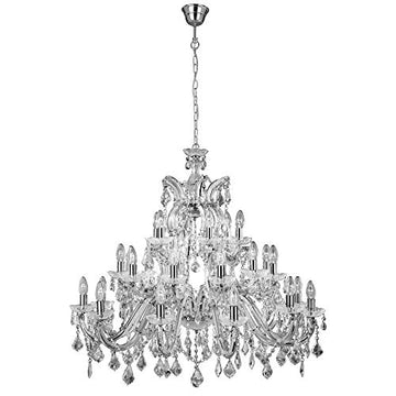 Maria Therese Italian Chrome Crystal Glass Chandelier