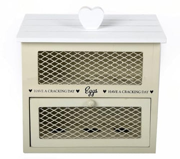 Wooden White Egg Rack House