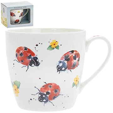 Country Life Lady Birds 350ml Fine China Mug