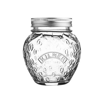 Kilner 400ml Screw Top Strawberry Shaped Glass Storage Jar