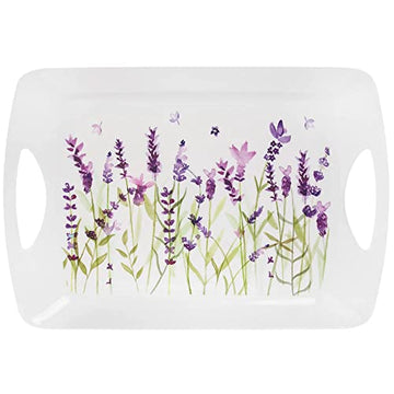 Lavender Flower Design Large Serving Tray