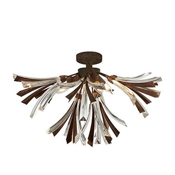 Shake 3 Light  Bronze/Clear Glass Pendant