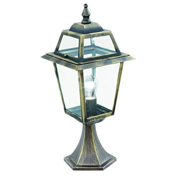 New Orleans Aluminium Black Gold Outdoor Post Lamp