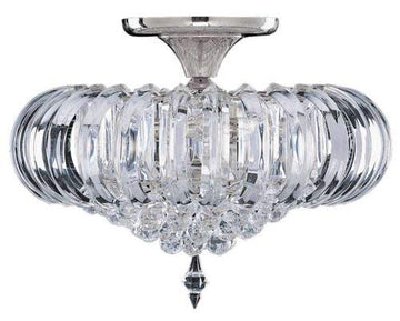 Sigma 5 Lights Chrome & Acrylic Flush Ceiling Chandelier
