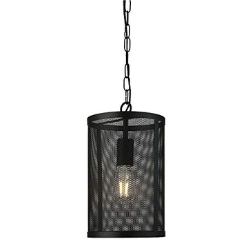 Searchlight Fishnet 1 Light Pendant Matt Black