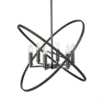 Hoopla 6 Light Pendant Pewter