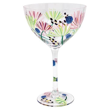 Meadow Thistle Floral Cocktail Gin Glass