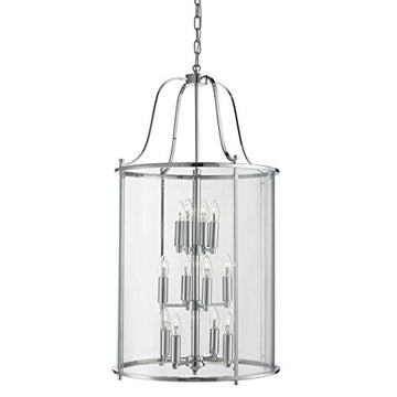 Victorian Lantern 12 Light Chrome Chandelier