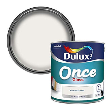 Dulux 2.5L Pro Liquid Gloss Pure Brilliant White For Wood & Metal Paint