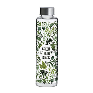 Typhoon Pure 600ml Green New Black Glass Bottle