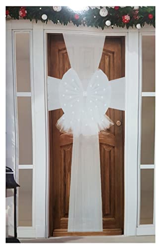 Deluxe Luxury LED White Door Bow